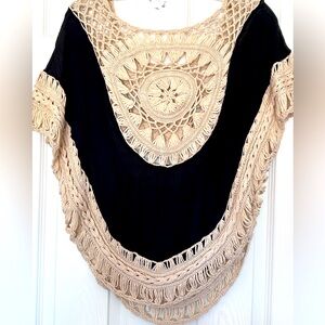 Sexy poncho style blouse